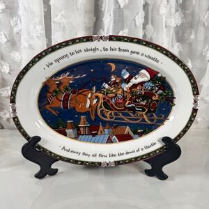 A Christmas Story Susan Winget Porcelain Oval Serving Platter Portmeirion Studio